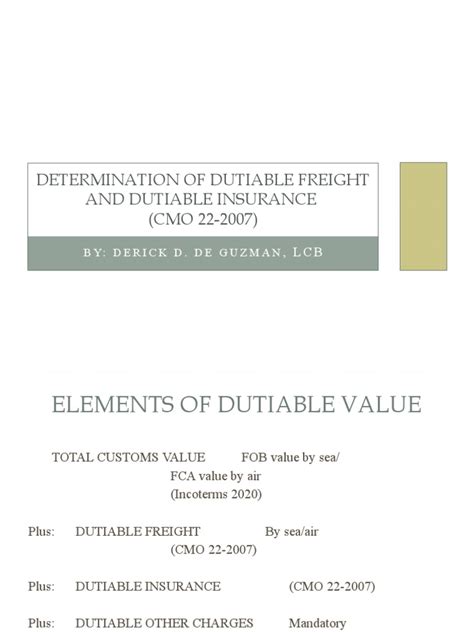 total customs value for documents.